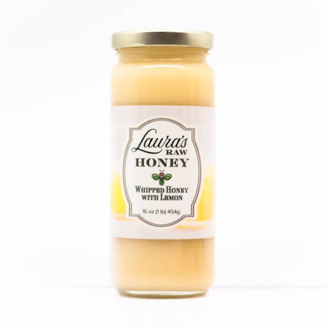 Whipped Honey with Lemon for wholesale by Laura's Raw Honey