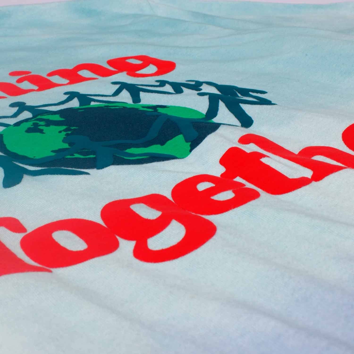 Blue Layered Tie Dye Coming Together puff ink tie-dye tee for wholesale on Faire2