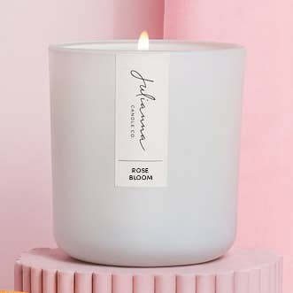 Rose Bloom | Rose Petals + Fresh Bergamot + Fresh Florals for wholesale by Julianna Candle Co.