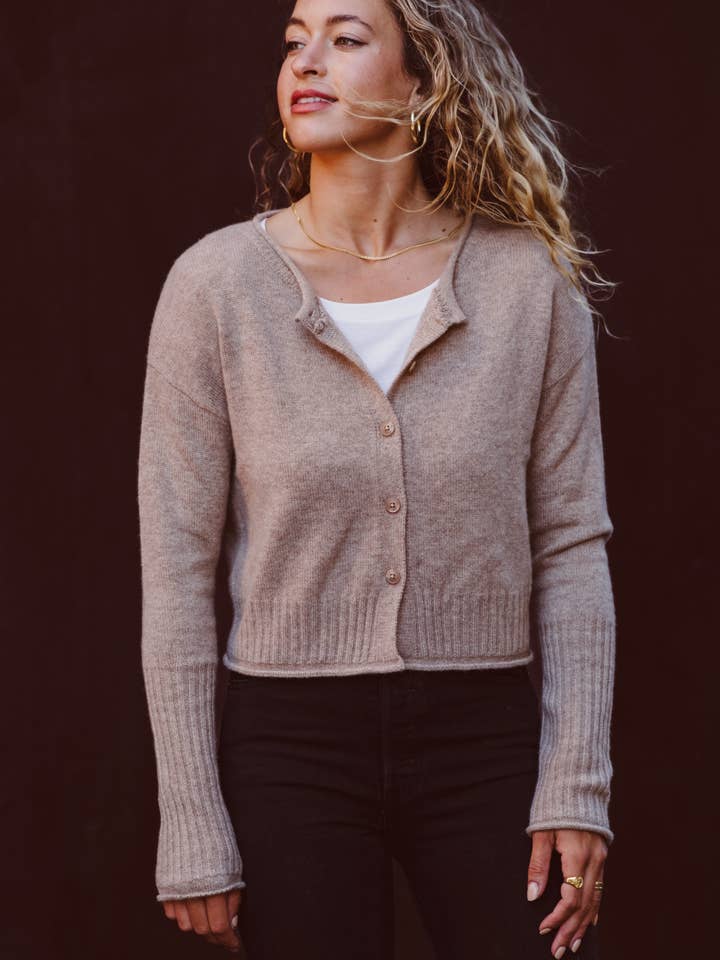 100% Cashmere No.1 Taylor Cardi for wholesale by Joyride Supply