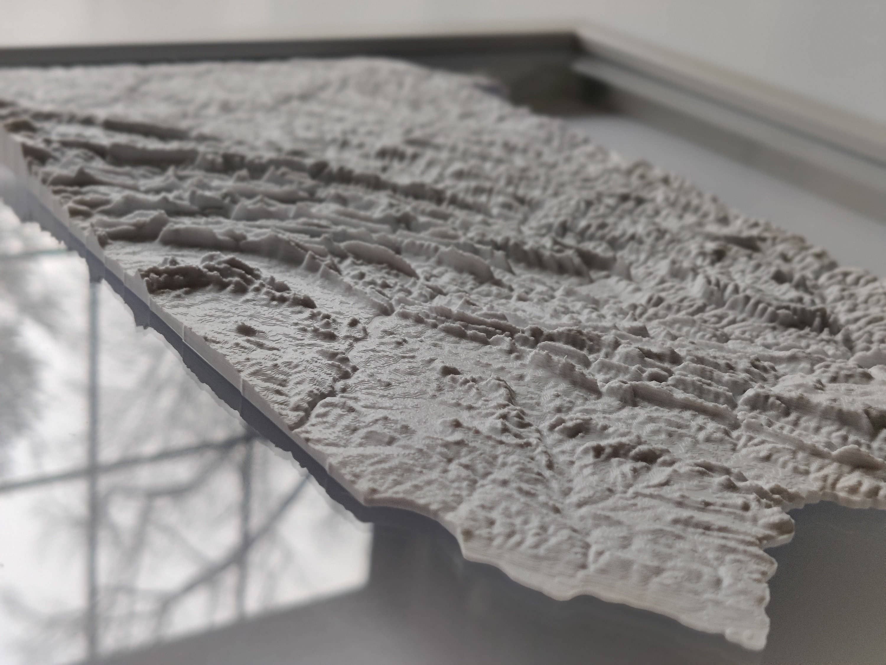 Micropolitan - Vente Décoration murale - Carte topographique 3D de Pennsylvanie | Art mural 3D de la carte de l'État3