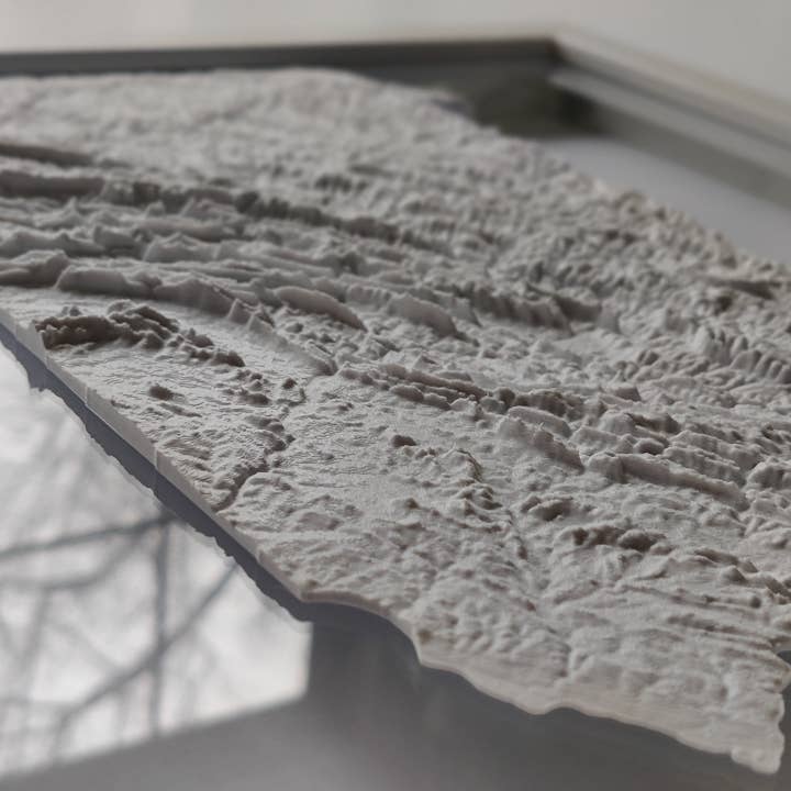 Micropolitan - Vente Décoration murale - Carte topographique 3D de Pennsylvanie | Art mural 3D de la carte de l'État3