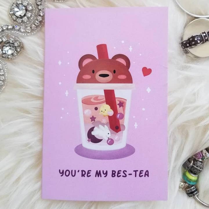 Friend Greeting Card - Best Friend Card - Bestie Hello Card for wholesale by Science cobs