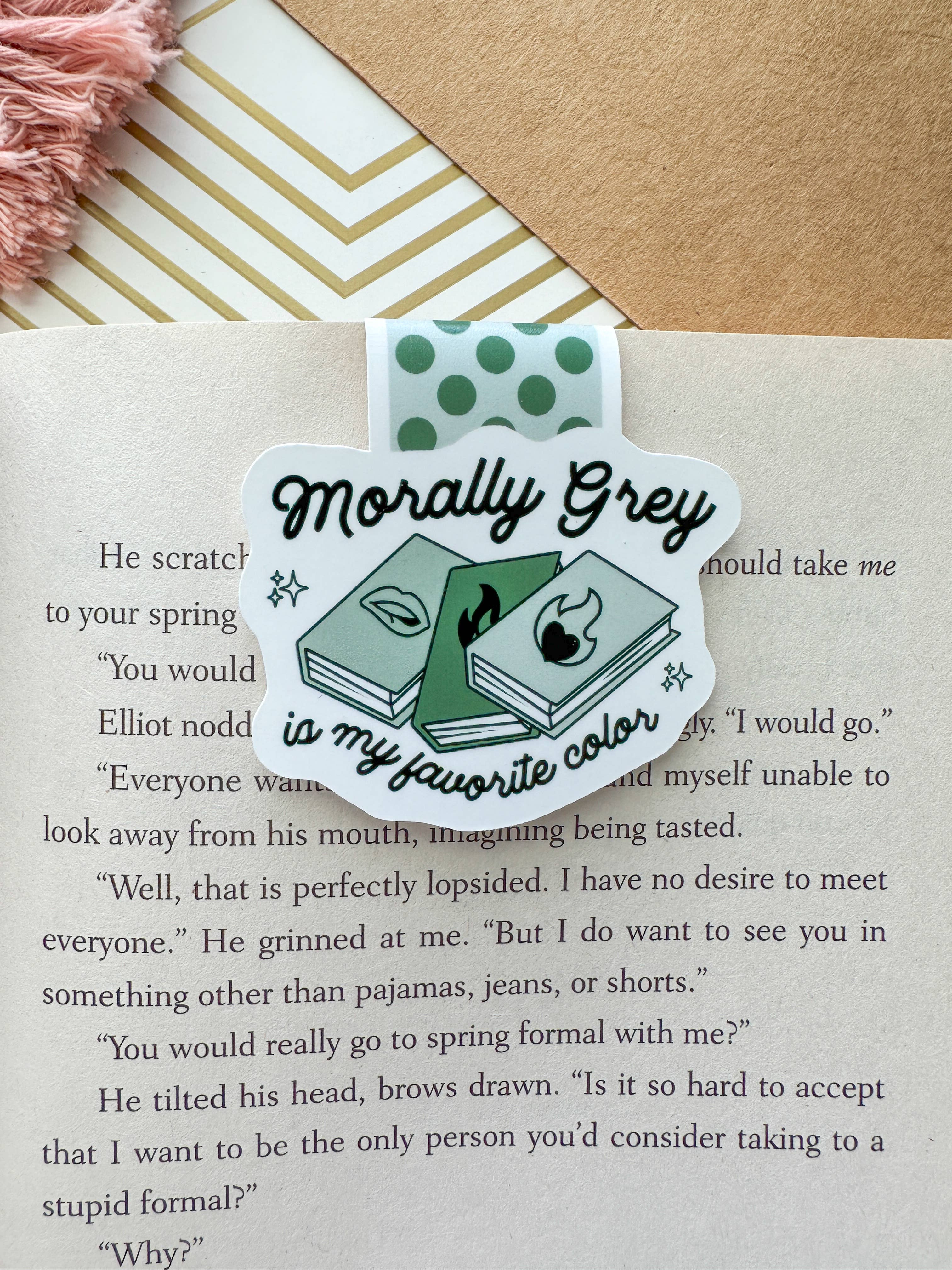 Created by Sav Co - Wholesale Bookmark - Morally Grey Is My Favorite Color Cute Magnetic Bookmark1