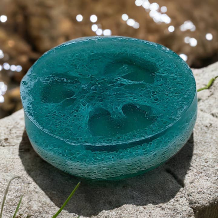 Ocean Salt Sandalwood infused in Glyerin Loofah Soap for wholesale by Simply Organic Soaps