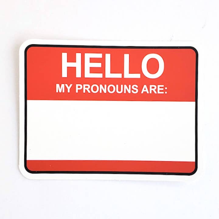 Little Rainbow Paper Co - Wholesale Sticker - Hello My Pronouns Are Sticker0