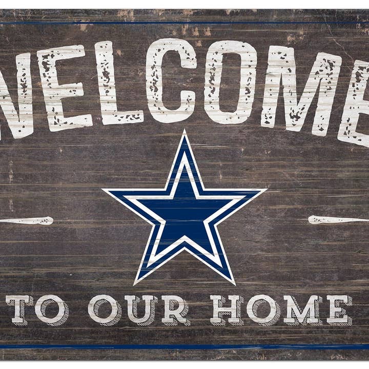 Dallas Cowboys 11x19in Welcome Sign for wholesale by Fan Creations