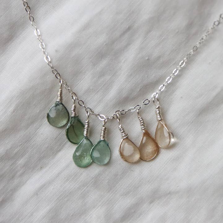 Verso - Wholesale Pendant/Charm Necklace - Morning Dew Necklace, Sterling Silver