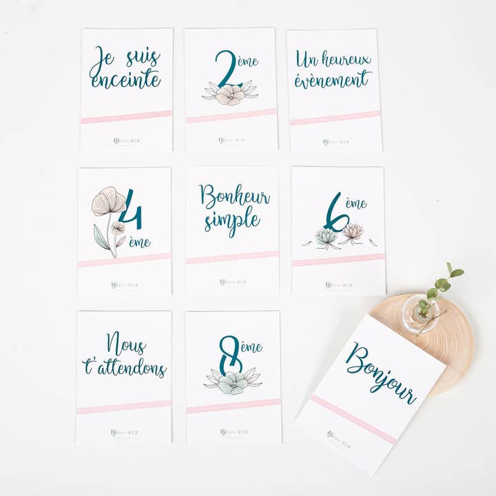 tarjeta de etapa de embarazo para venta al por mayor de Blossom Mum