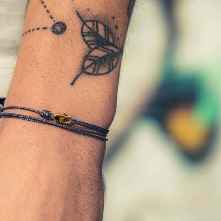 Carabiner Wrap Bracelet - Gray Gold for wholesale by Made By Nami