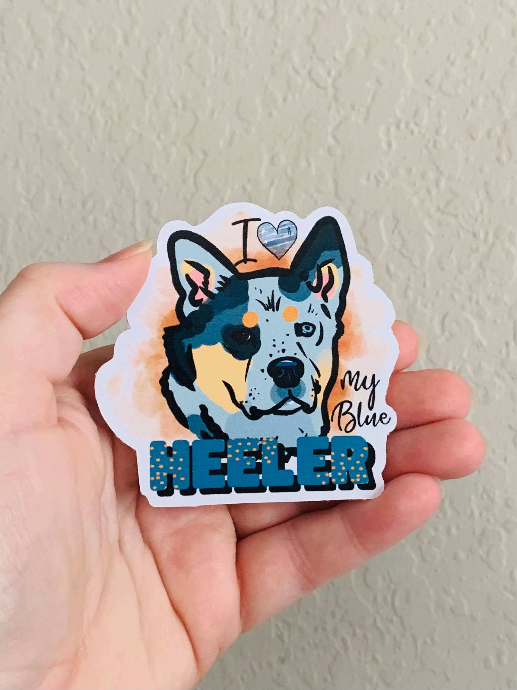 Wholesale Love My Blue Heeler- Dog Stickers/Magnet for your shop
