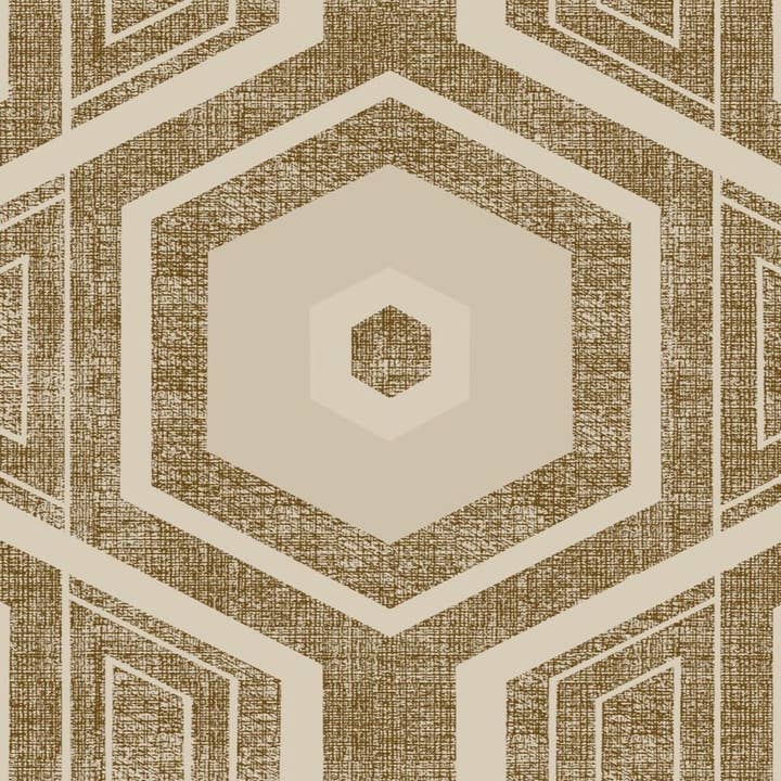Poligono con texture retrò. Cioccolato + beige per la vendita all'ingrosso da parte di Sharon Jane Studio