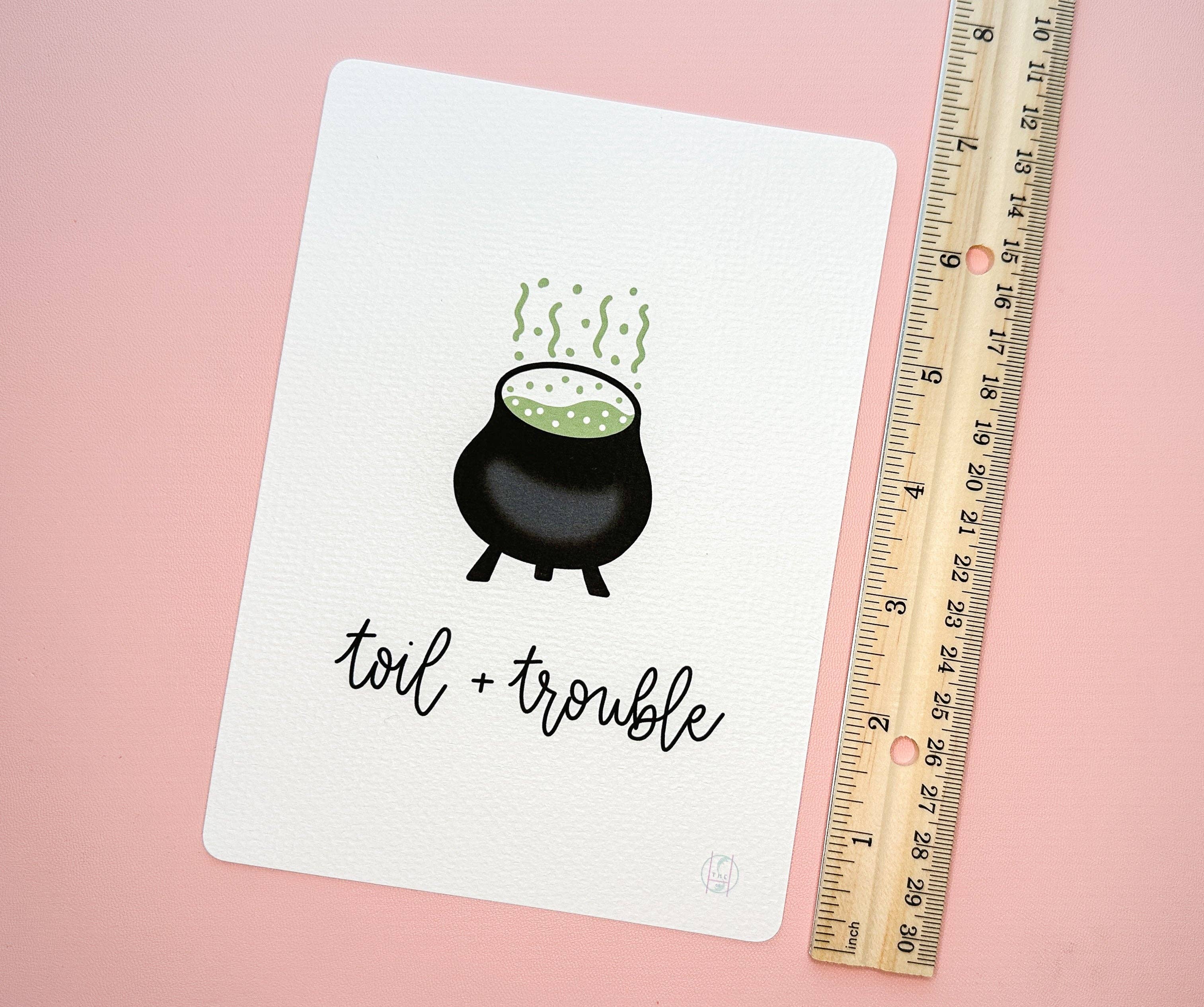 The Harpy Otter Co - Wholesale Art Print - Toil + Trouble Cauldron Art Print1