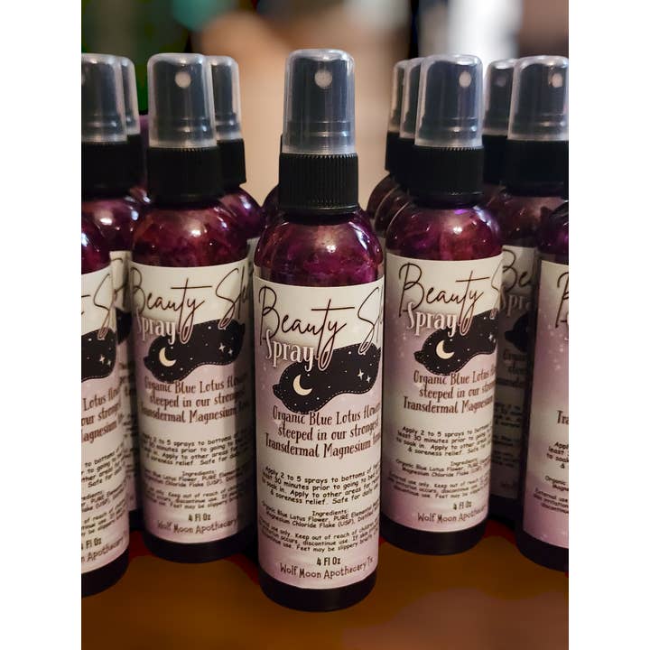 Wolf Moon Apothecary Tx - Vente Huile pour le bain/corps - Blue Lotus Sommeil Beauté | Magnésium | Soutien Avancé au Sommeil