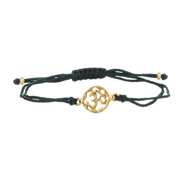 Circular Om Braided Bracelet , Gold Vermeil for wholesale by Suka Jewelry Store