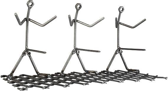 The Wine Savant /  Khen Glassware - Vente Outil de gril pour l'extérieur - Grille-saucisses en acier inoxydable avec figures en bâtons triplement humaines1