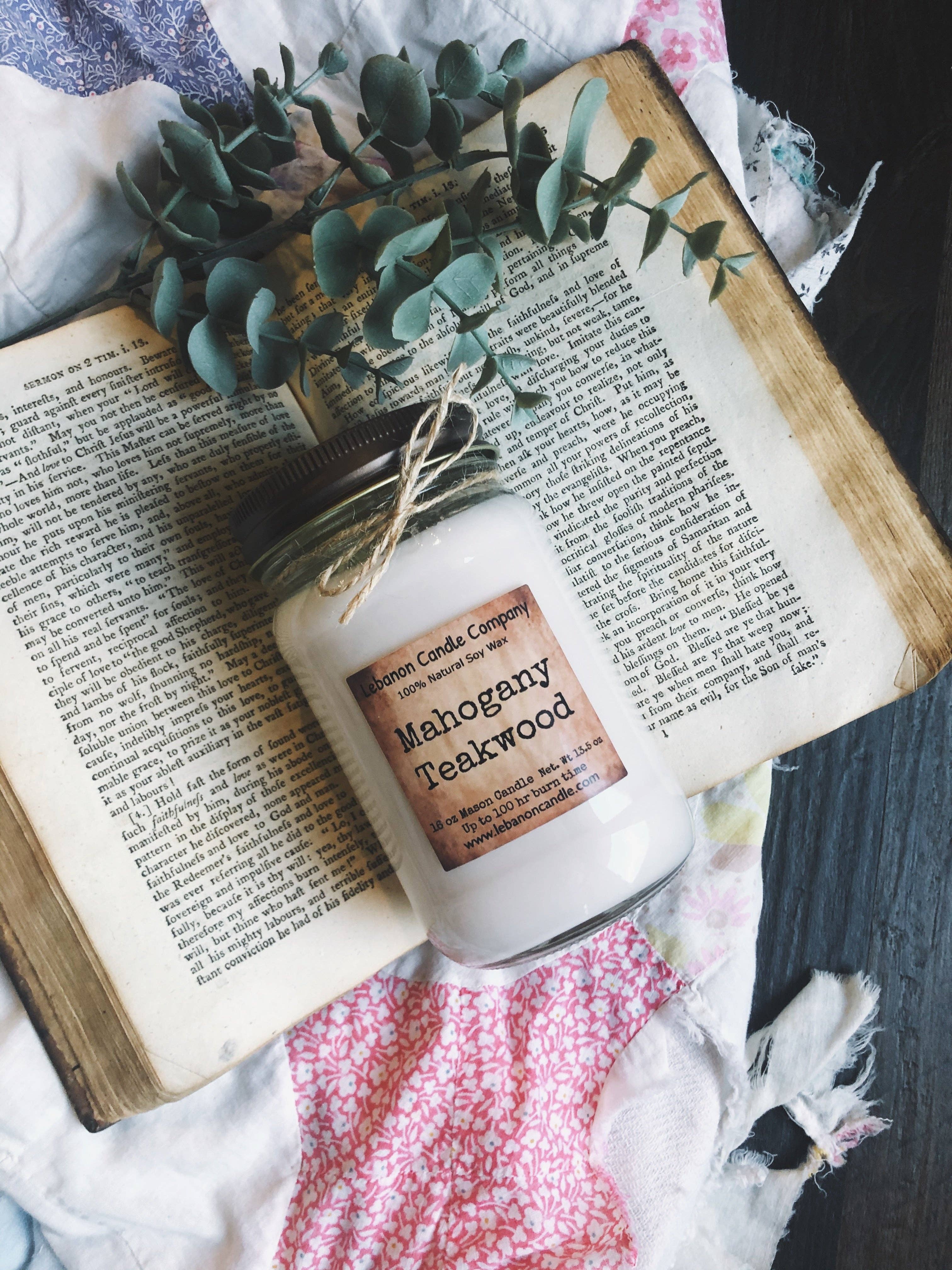 Lebanon Candle Company - Wholesale Pot/gevulde kaars - Mahonie teakhouten kaars5