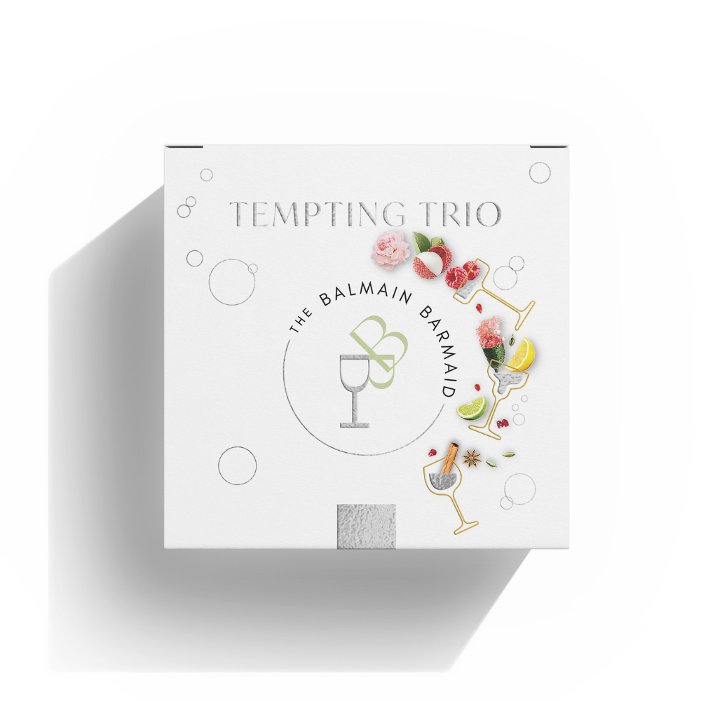 The Balmain Barmaid - Wholesale Cocktail mix/syrup - Tempting Trio Cocktail Infusions (12 sachets per box)3
