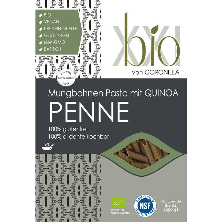 BIOXXI - Wholesale Pasta - BIO protein penne from royal quinoa, rice, mung beans