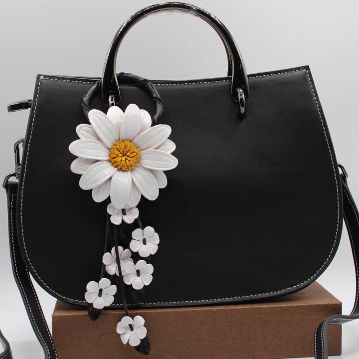 Sunflower Handmade leather inc - Wholesale Keychain - Women's - Large Leather Sunflower Keychain Bag Charm1