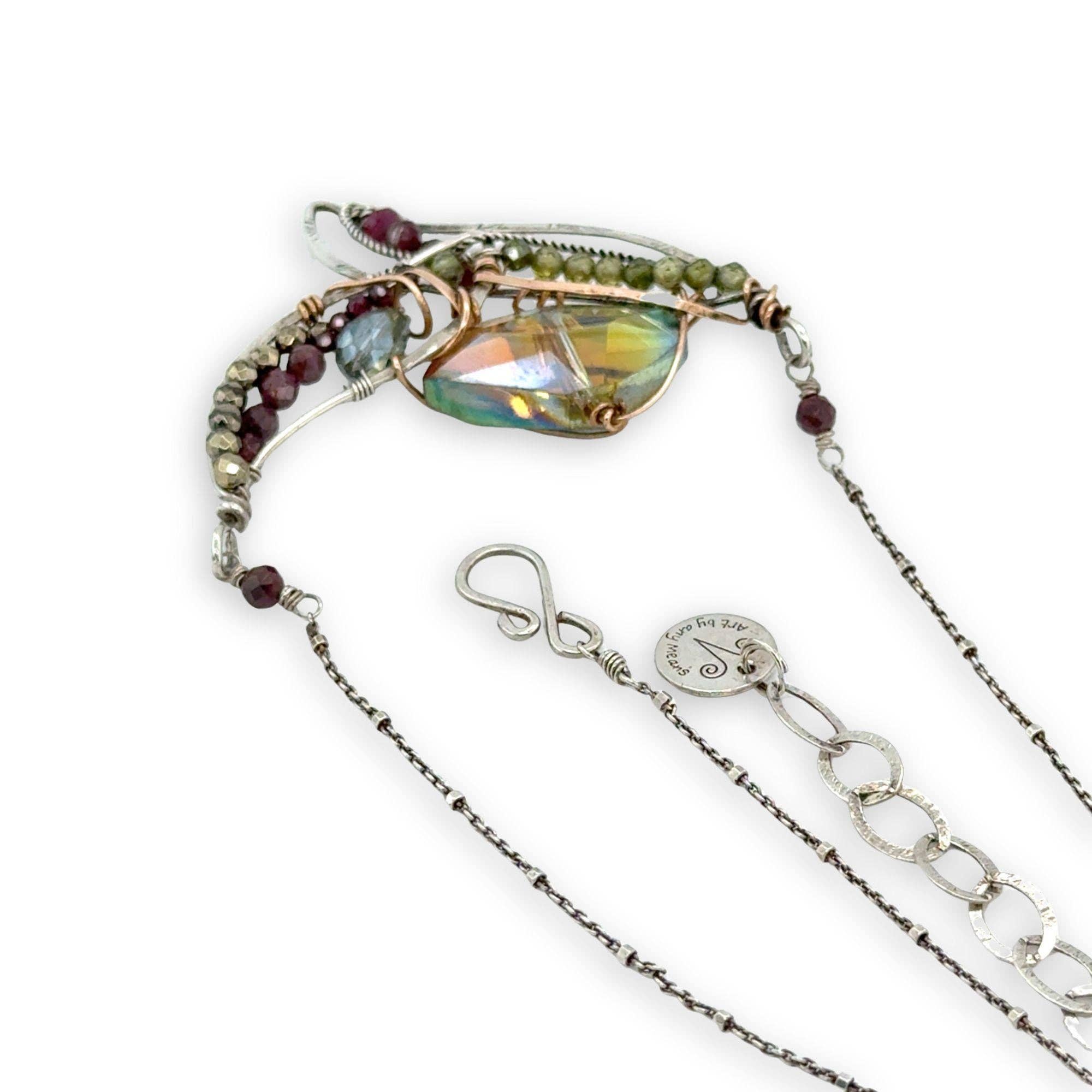 Art by any Means Jewelry – wholesale Pendant/charm necklace – Humming Bird Crystal Necklace 80197N5