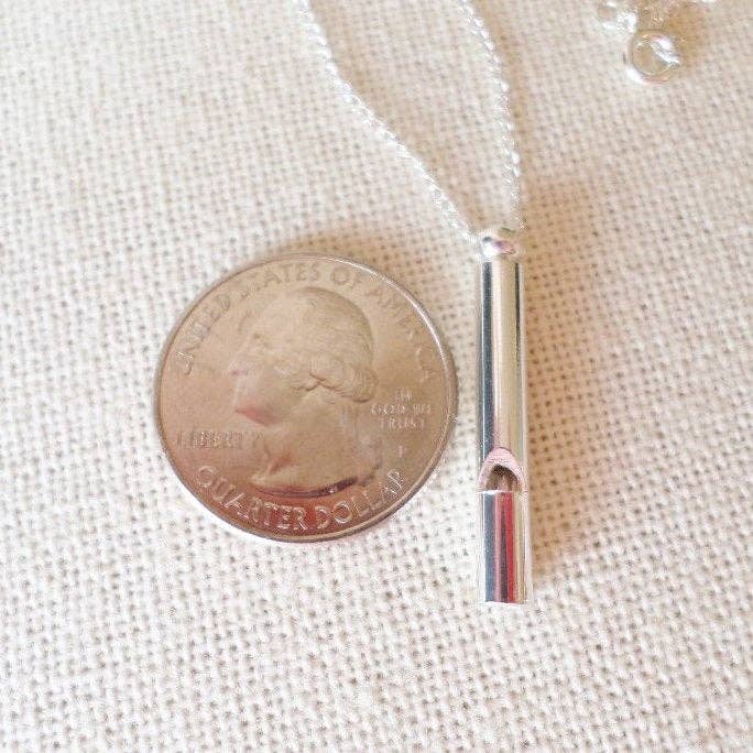 The Wandering Dandelion - Wholesale - Whistle Necklace - Silver Whistle Necklace - Layering Necklace - Safety Necklace - Sterling Silver Jewelry - .925 Sterling - Christmas Gift1