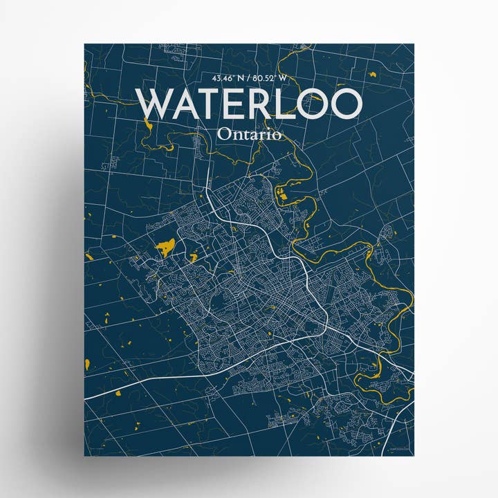 OurPoster.com - Wholesale Poster - Waterloo City Map Poster164