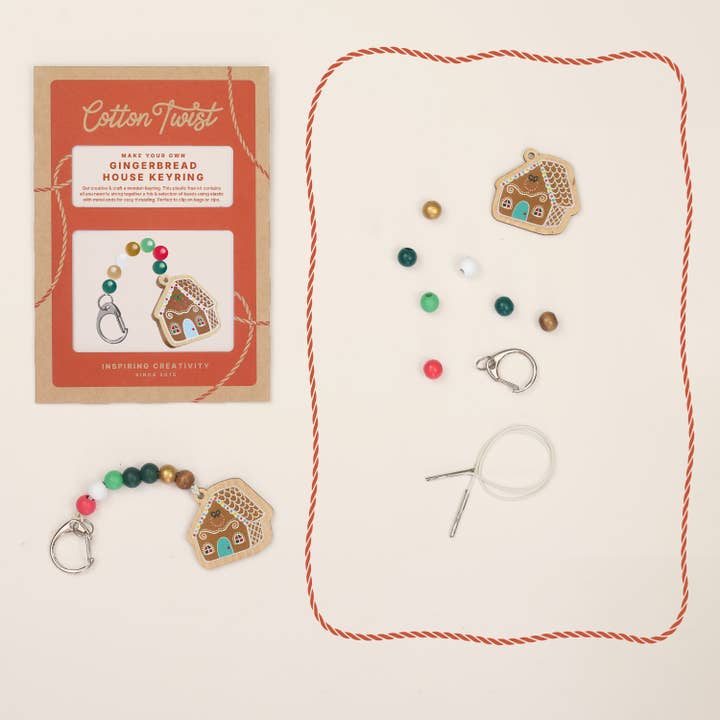 Cotton Twist (USA DUTIES PAID) - Wholesale DIY craft kit – Child - Make Your Own Gingerbread House Keyring3