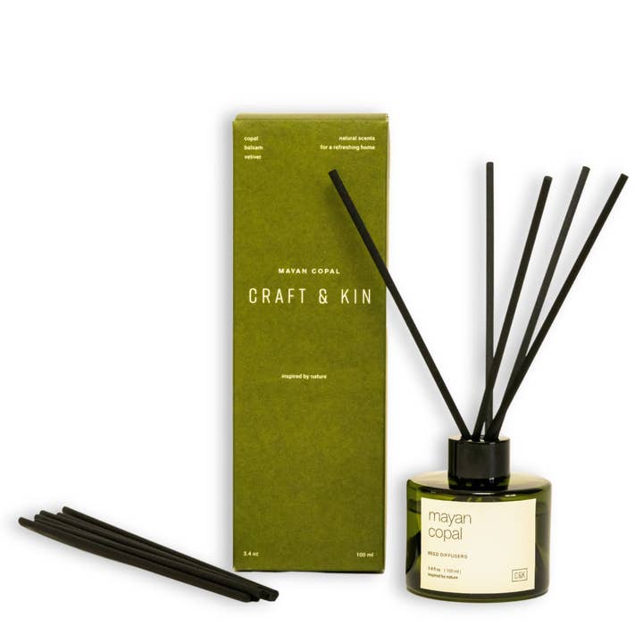 Craft & Kin - Wholesale Reed Diffuser - Green Glass Reed Diffuser13