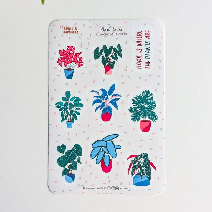 Sticker Sheet - Plant Theme for wholesale by Avril & Novembre