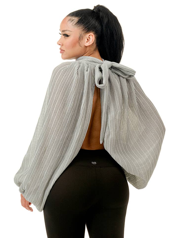 Ariel USA - Wholesale Blouse - Women's - Voluminous Balloon Sleeve Blouse5