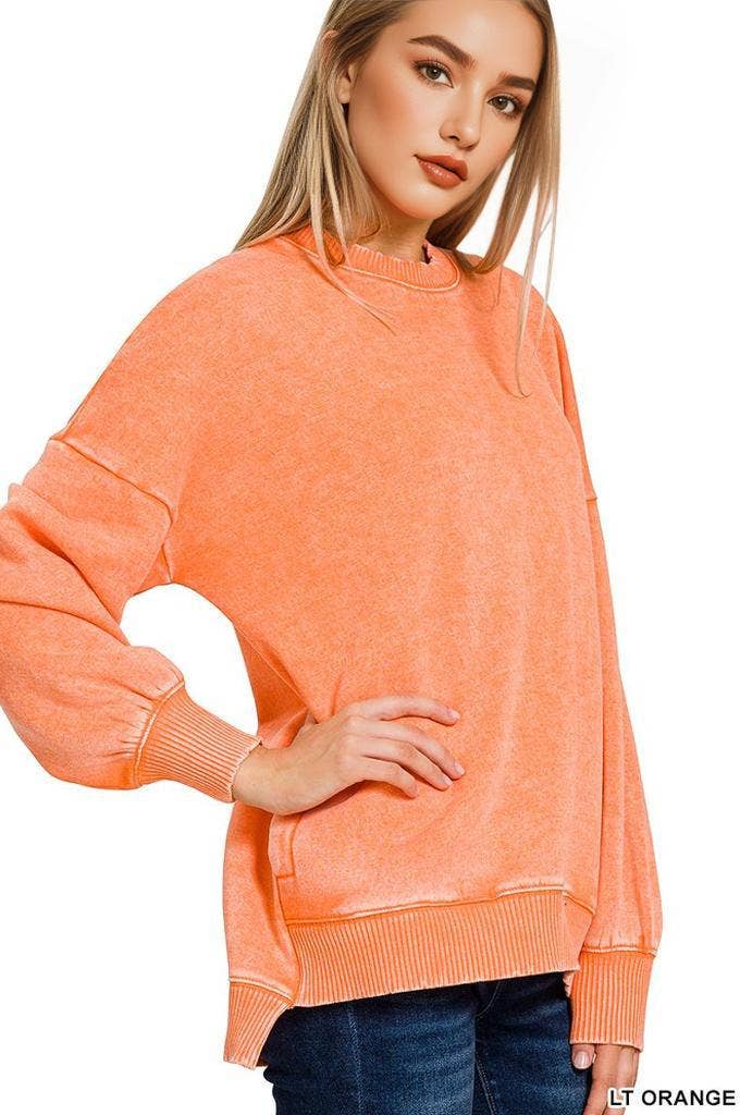 42POPS - Wholesale Sweatshirt - Women's - ',,, Fleece Hi Low Hem Pullover With Pockets28
