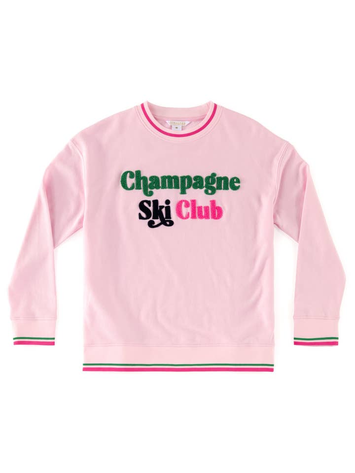 Shiraleah - Wholesale Sweatshirt - Women's - "CHAMPAGNE SKI CLUB" SWEATSHIRT, BLUSH