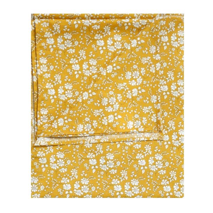 Coco & Wolf – wholesale Flat sheet – Flat Top Sheet made with Liberty Fabric CAPEL MUSTARD