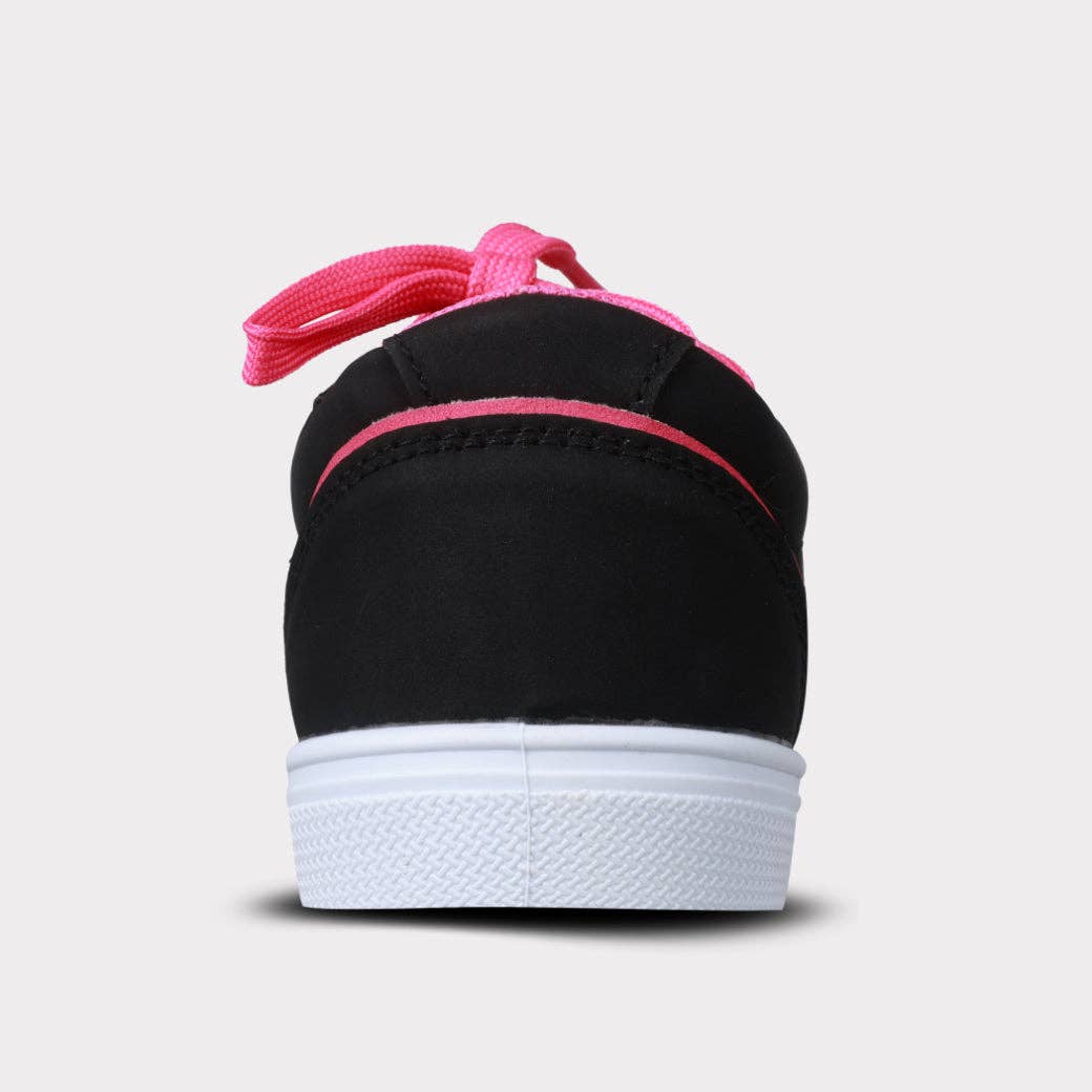 Black Mika Youth Girls Lace-Up Shoe for wholesale on Faire7