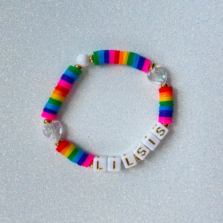 Spread the Love Today CO - Wholesale Beaded Bracelet - Kids - Big Sister and Little Sister Bracelet Set Rainbow Bracelet