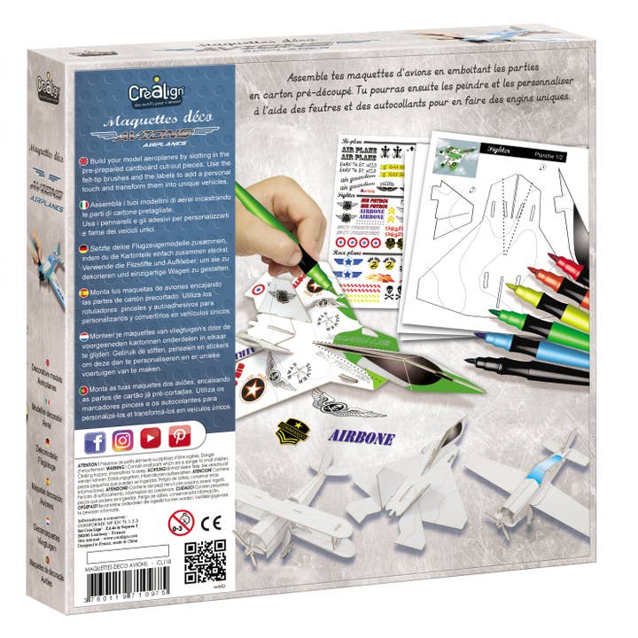 Créa Lign' - Wholesale Toy Plane - Kids - Deco models “Planes”1