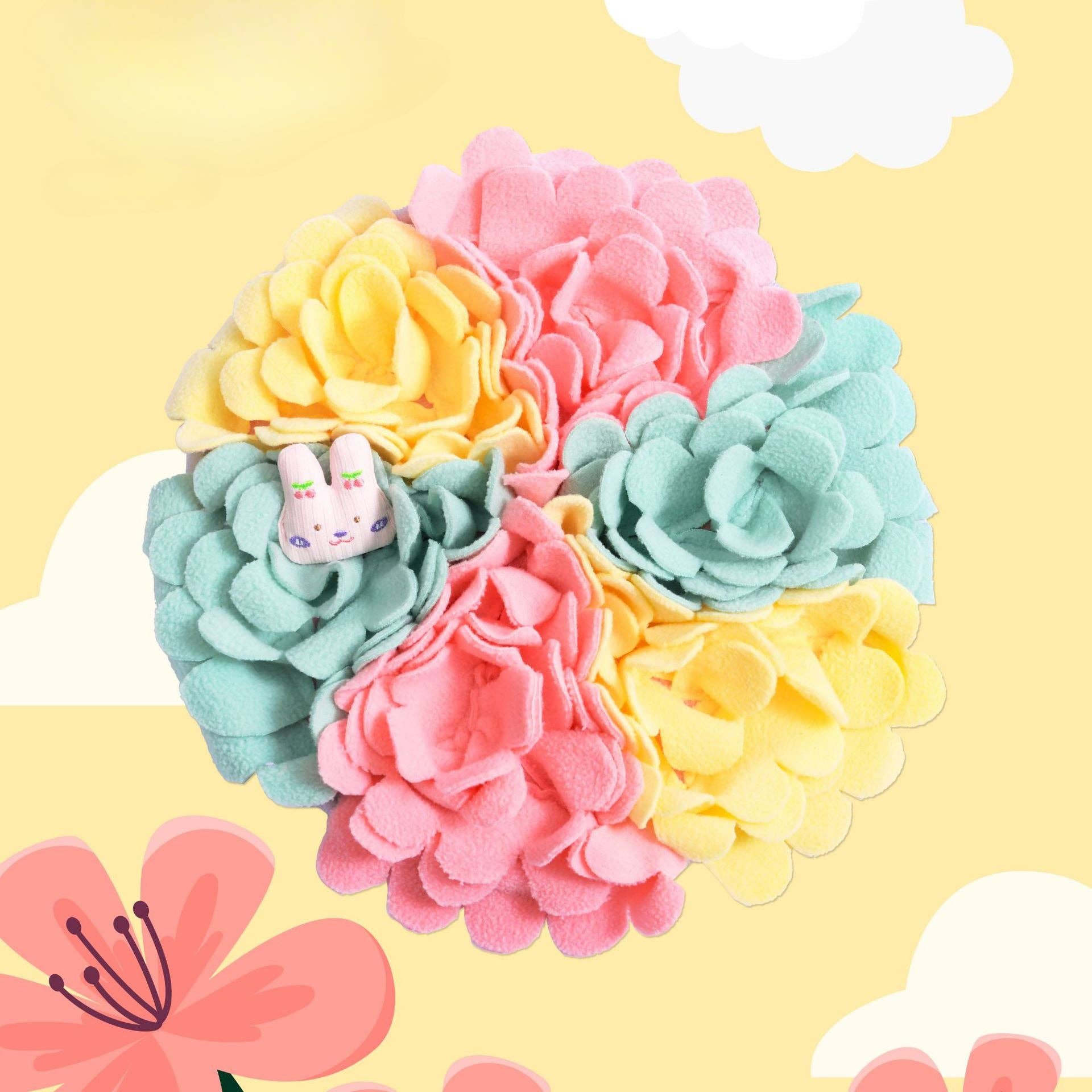 Cheerhunting - Wholesale Pet Food Mat - Dog - Snuffy - Round Flower Snuffle Mat for Dogs0