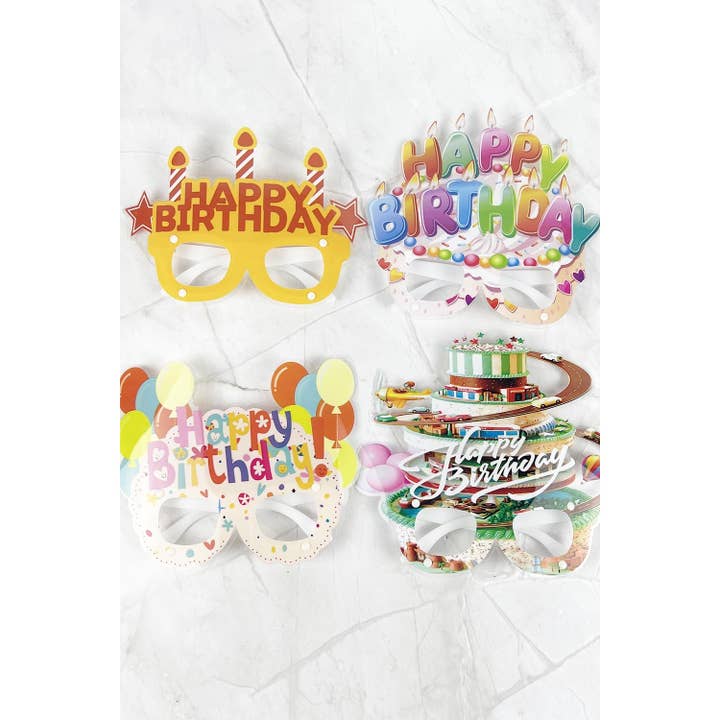 BIRTHDAY PARTY PAPER GLASSES PHOTO PROPS for wholesale by JHP Collection