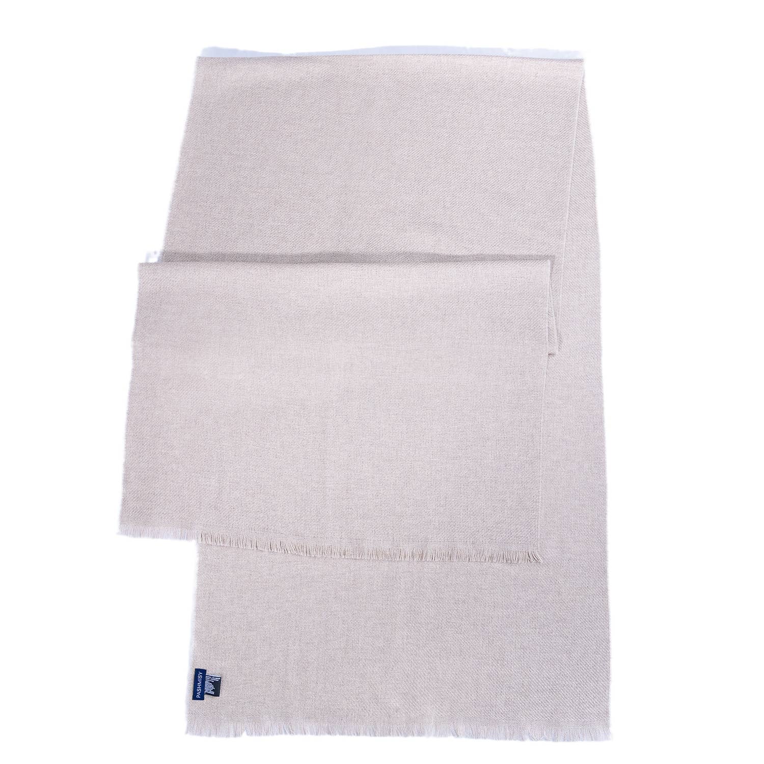 Pashmisy - Wholesale Wrap - Women's - Lightweight Wool Shawl in Oatmeal Brown2