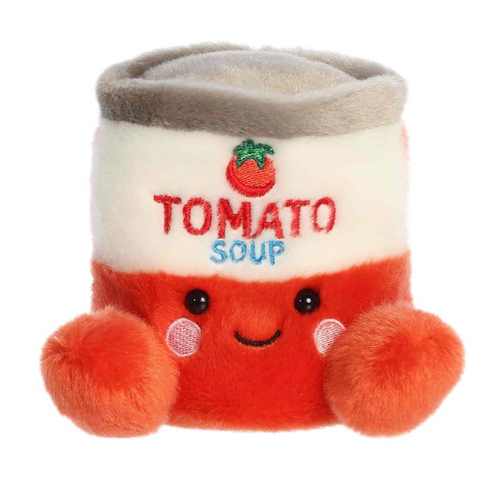 5" Plush Tomato Soup Can Palm Pal Stuffed Animal for wholesale by The Honey Den