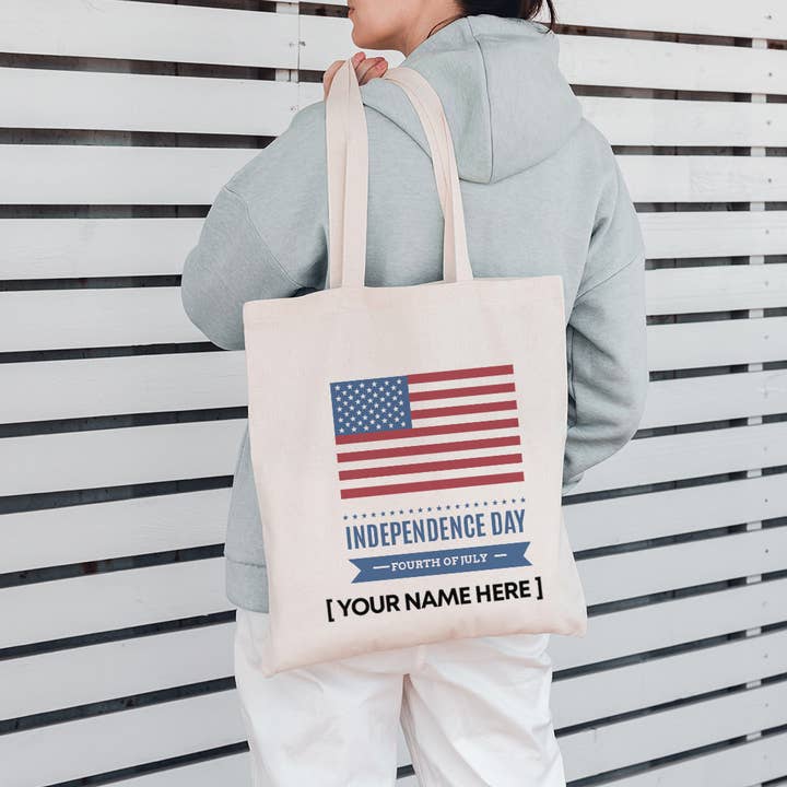 Anpassad flagga av den amerikanska tygväskan med din logotyp/text för wholesale av BAGANDCANVAS