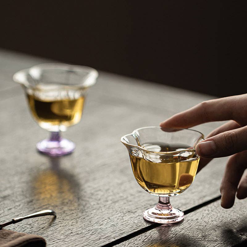 Gohobi （We cover U.S. import duties） - Vente Tasse à café/thé - Gohobi Tasse à Thé Haute en Verre Borosilicate avec Pied – Tasse Maître Transparente Résistante à la Chaleur pour Thé Gongfu, Vaisselle à Thé Chinoise pour Usage Domestique11