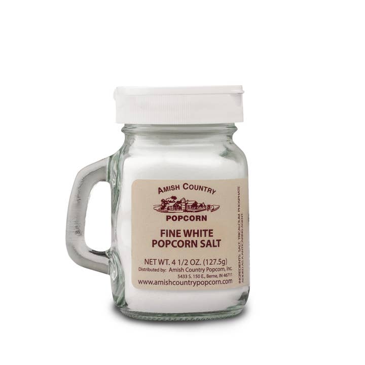 Amish Country Popcorn - Wholesale Salt - 4.5 oz. Bottle of Fine White Popcorn Salt