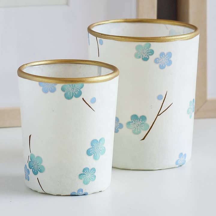 Medium tealight holder, Aiko/Blue for wholesale by LILI'S LOFT