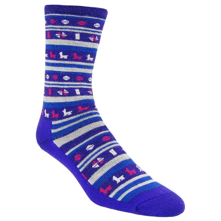 Dress Alpaca Lightweight Sock with Stripes for wholesale by My Comfy Apparel