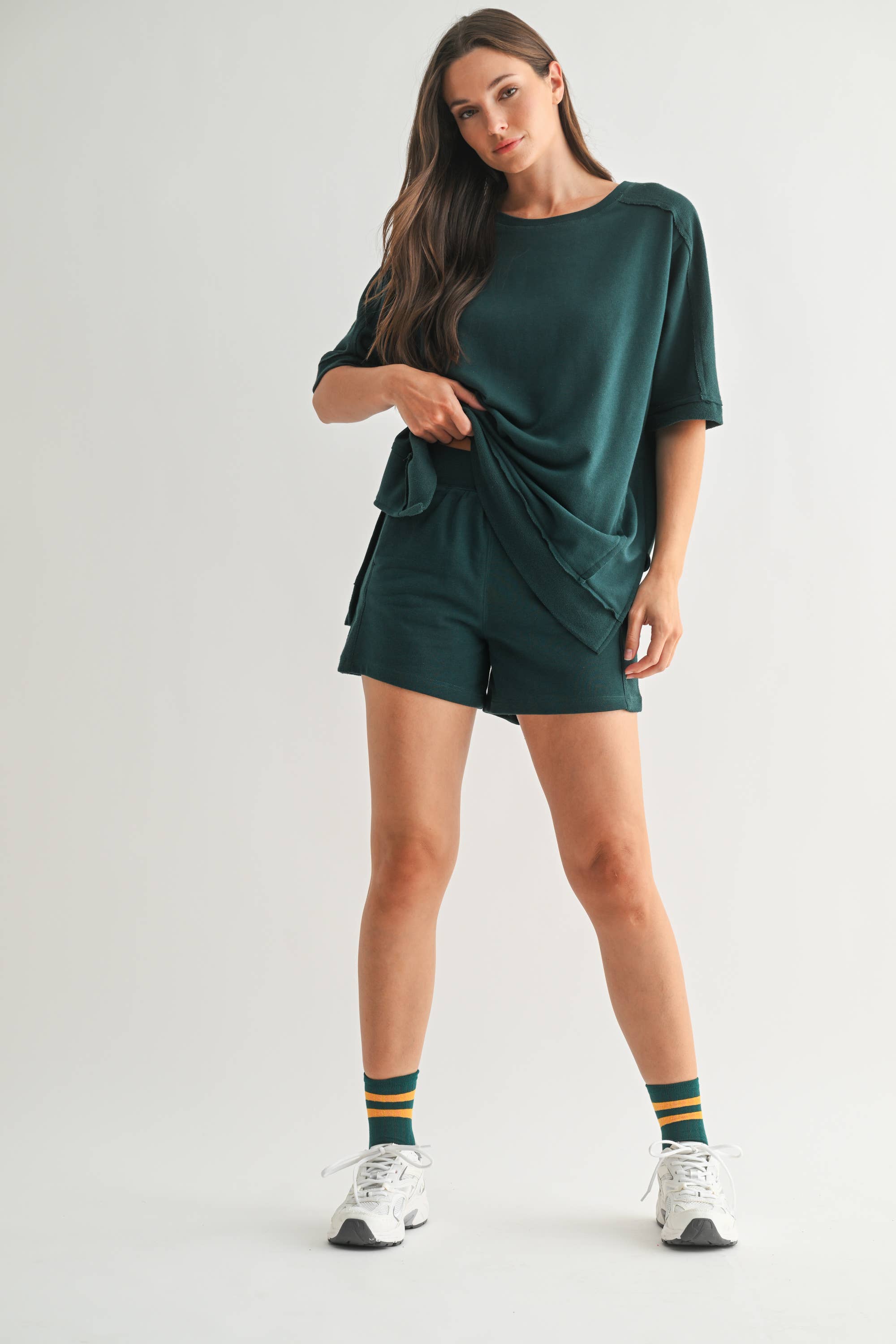 Mono B - Wholesale Tunic - Women's - Offset French Terry Dolman Sleeve Top7