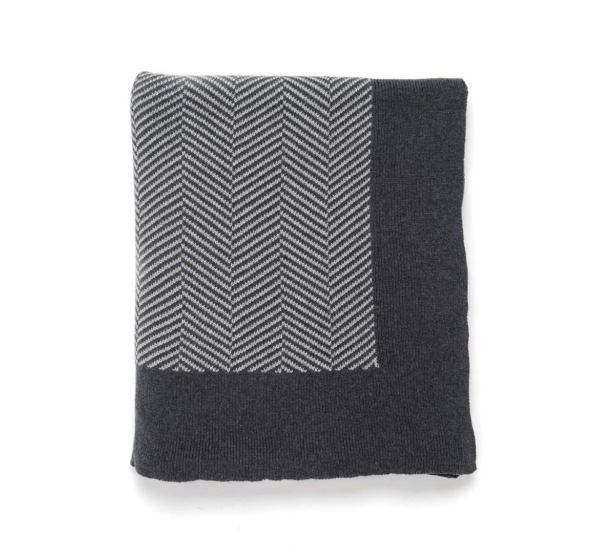 Darzzi - Wholesale Throw Blanket - Herringbone Cotton Knit Throw Blanket2