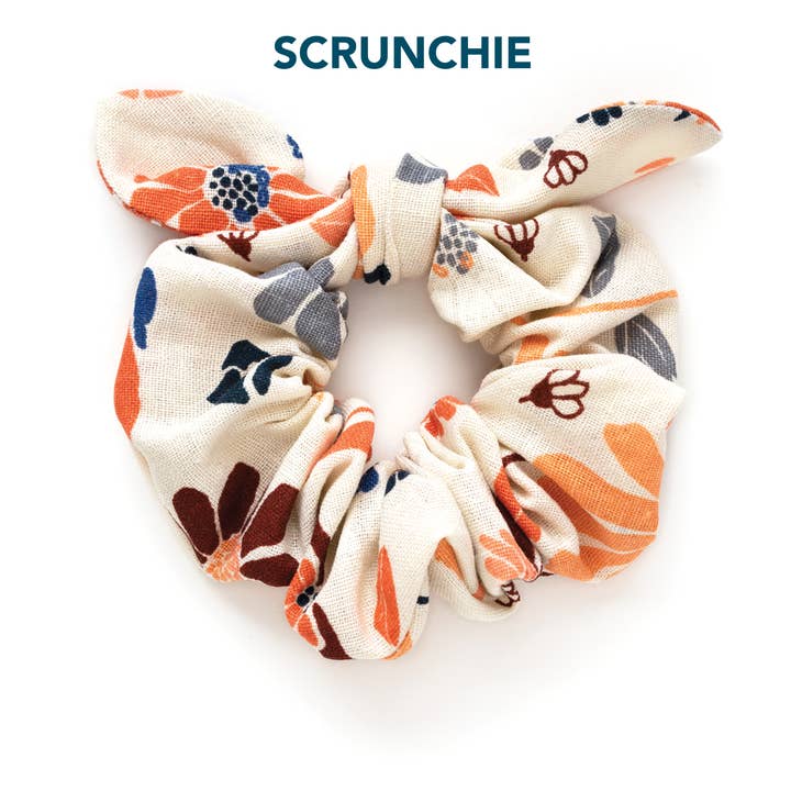 Cookie & the Dude - Wholesale Scrunchie - Women's - Dupioni Silk - Warm Palette - Scrunchie with bow3