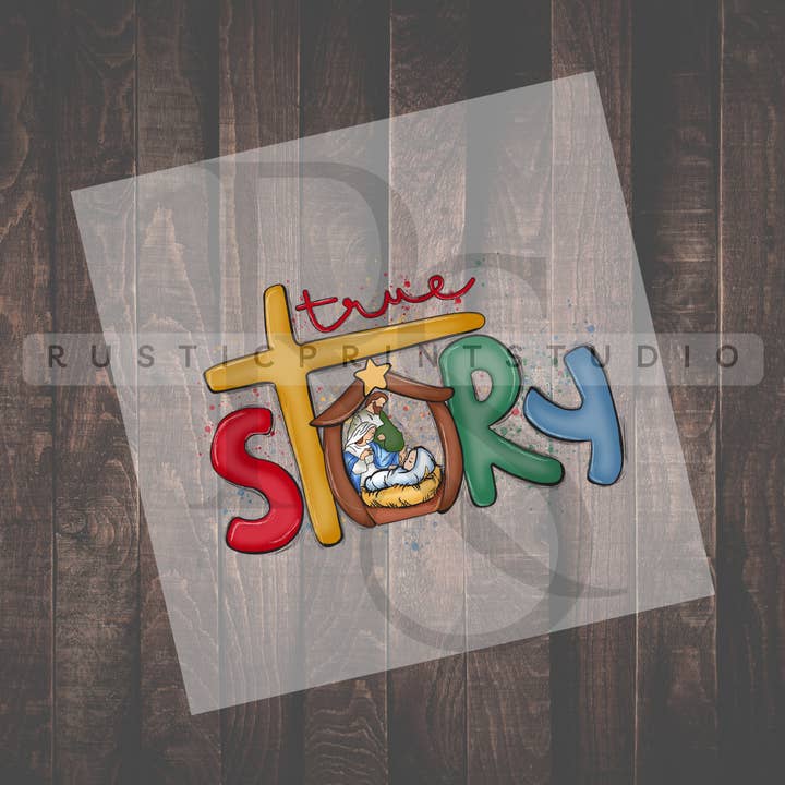 Christmas DTF Christian Christmas Heat Transfer Jesus DTF for wholesale by RusticPrintStudio